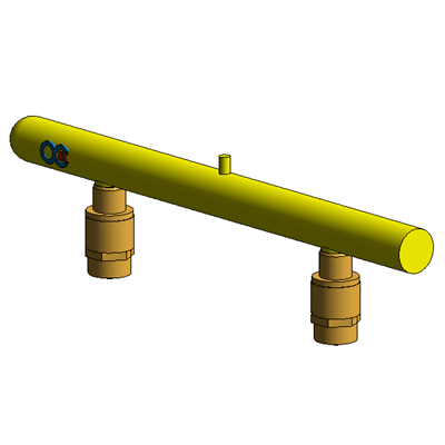 Коллектор на 2 модуля с обратным клапаном для РВД